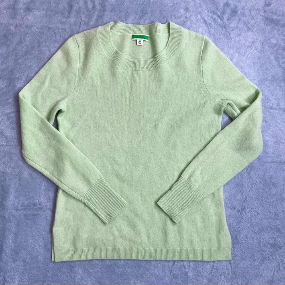 J.Crew Cashmere Sweater XS Womens Slim Fit Crewneck Mint Green